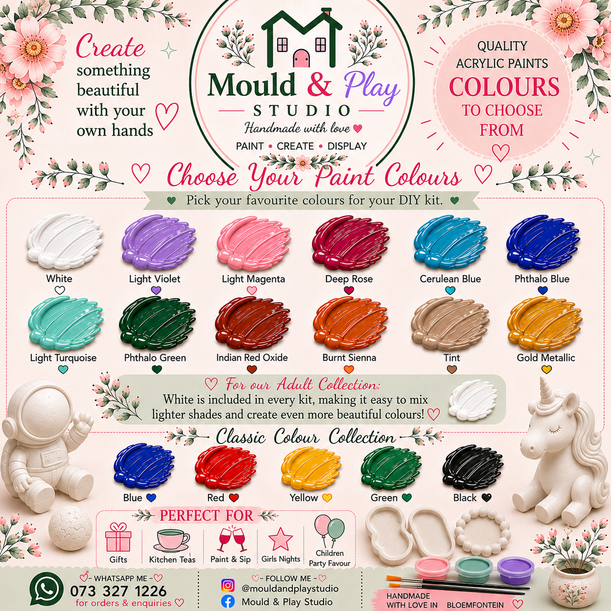Paint colours available